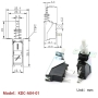 سوئیچ کلید 2 پین ON/OFF سیم دار مدل KDC-A04-10