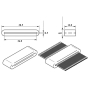 هسته فریت فلت سایز 38.5x12x4mm مناسب کابل فلت (Flat Cable)