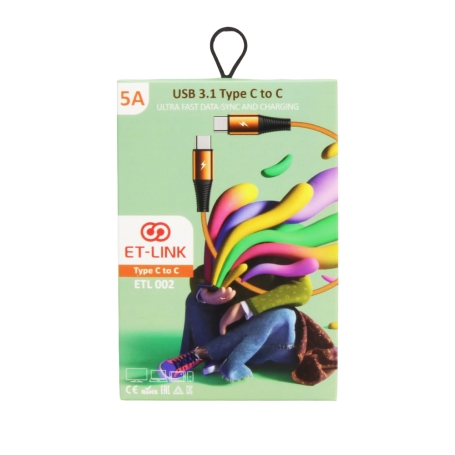 کابل شارژر Type-C به Type-C طول یک متر مارک ET-LINK