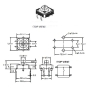 تک سوئیچ کله خور 12x12x7.3mm زرد مدل B3F-4055 مارک OMRON