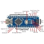 برد آردوینو نانو Arduino Nano V3.0 مبتنی بر ATmega328P با پورت Mini USB