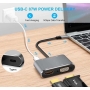 کابل مبدل Type-C به HDMI+VGA+USB 3.0+PD