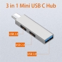 هاب 3 پورت USB با کانکتور Type-C و پشتیبانی از USB 3.0 بدنه فلزی