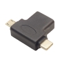 مبدل OTG دوکاره USB 3.0 با ورودی Type-C و Micro-USB