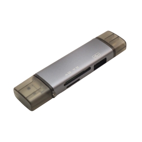 ریدر و هاب چندکاره USB با ورودی Type-C و Micro USB و USB ریدر و هاب چندکاره USB با ورودی Type-C و Micro USB و USB