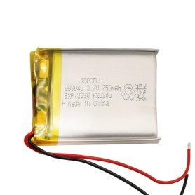 باتری لیتیوم پلیمر 3.7v ظرفیت 750mAh کد 603040