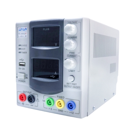 منبع تغذیه دیجیتال 0 تا 40 ولت 5 آمپر آداک ADAK مدل PS-405U2F