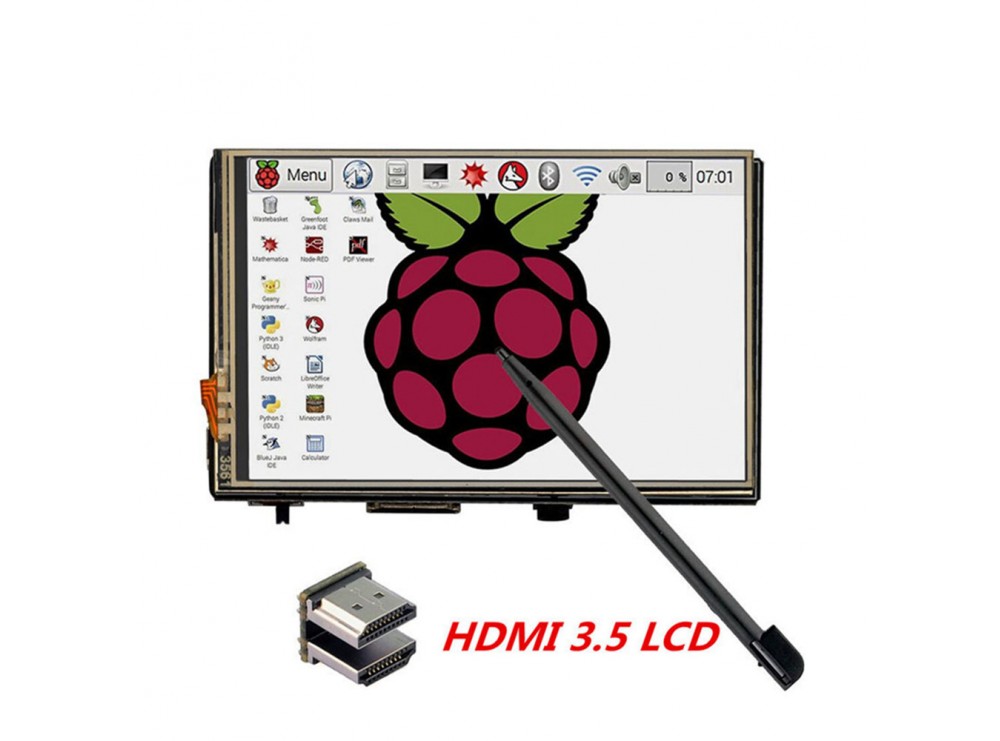 نمایشگر 3.5 اینچ لمسی رزبری پای دارای ورودی HDMI