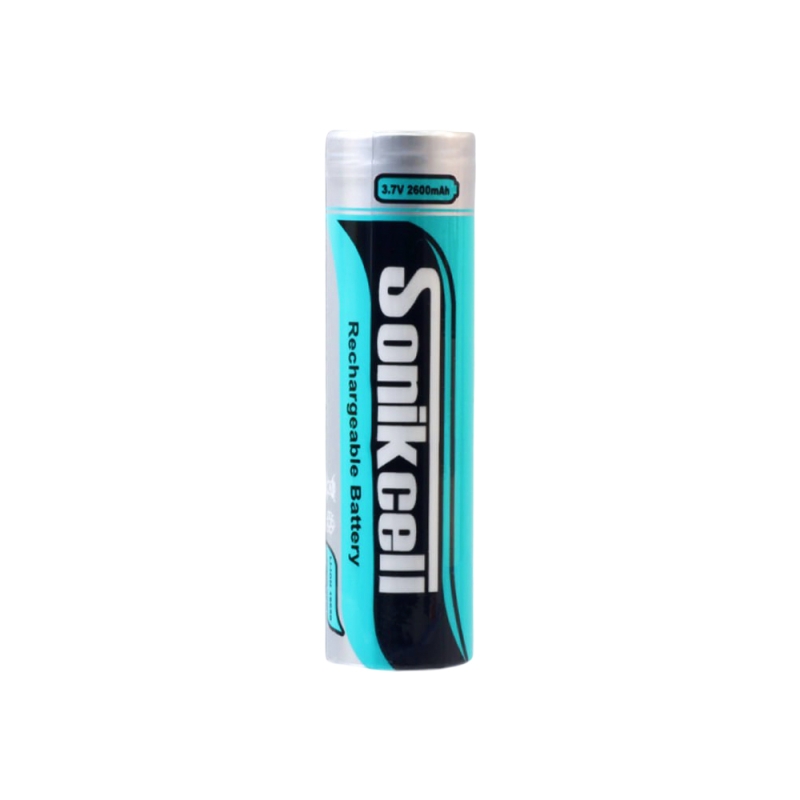 باتری لیتیوم یون 3.7v سایز 18650 2600mAh سرتخت مارک Sonikcell