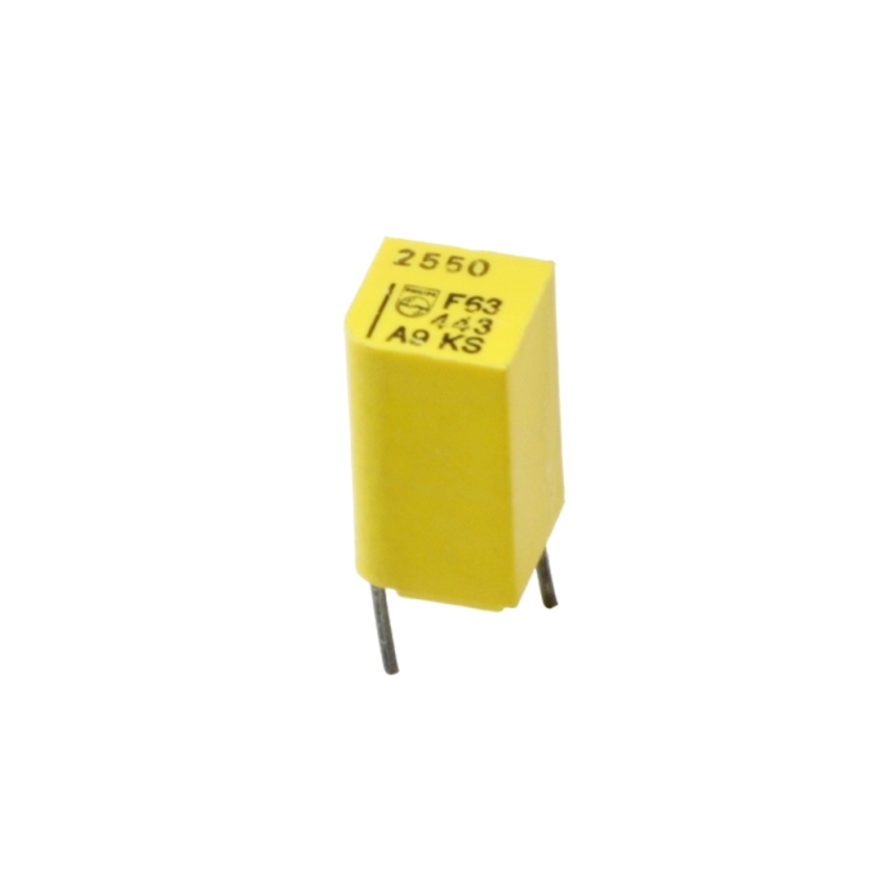 خازن پلی استر (استایرن) 2.55nF / 63V سری 443 مارک PHILIPS