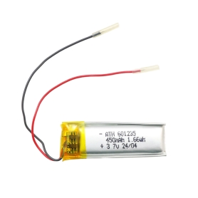 باتری لیتیوم پلیمر 3.7v ظرفیت 450mAh کد 601235