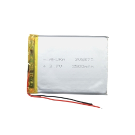 باتری لیتیوم پلیمر 3.7v ظرفیت 2500mAh کد 305570
