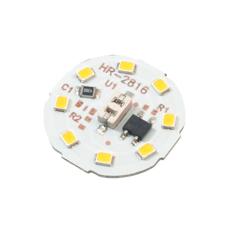 LED DOB سفید طبیعی 220VAC 5W گرد قطر 28mm سوکت دار