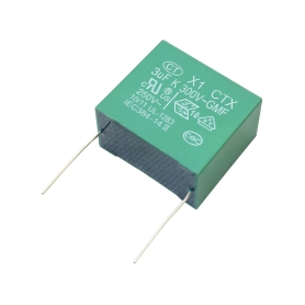 خازن 3uF / 300V MKP مناسب فیلترهای EMI سری CTX کلاس X1 تایوانی مارک CT خازن 3uF / 300V MKP مناسب فیلترهای EMI سری CTX کلاس X1 تایوانی مارک CT