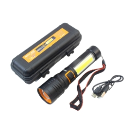 چراغ قوه پلیسی زوم دار ZY-R913B با چراغ بغل مارک Small Sun