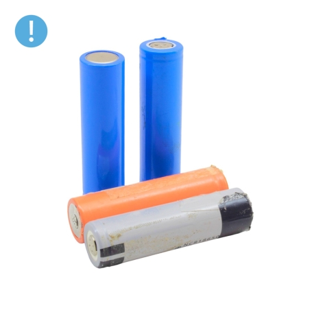 باتری لیتیوم یون کارکرده 3.7v سایز 18650 سرتخت 2000mAh ضریب جریان 10C