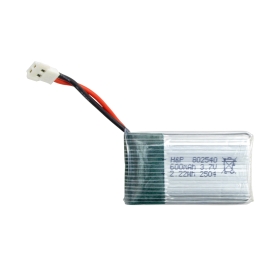 باتری لیتیوم پلیمر 3.7v ظرفیت 600mAh تک سل 25c کد 802540