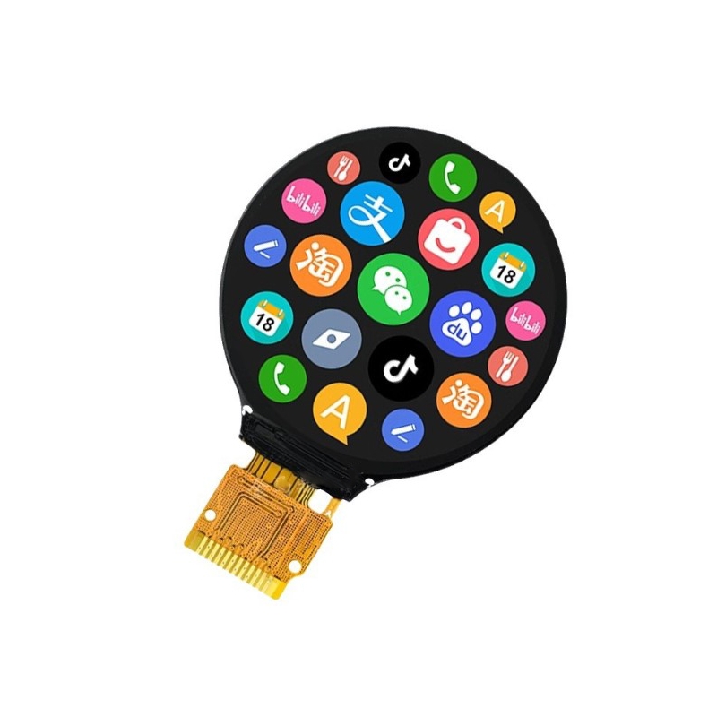 نمایشگر TFT فول کالر 1.28 اینچ دایره ای رزولوشن 240×240 با رابط SPI