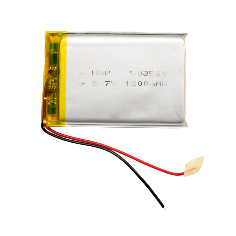 باتری لیتیوم پلیمر 3.7v ظرفیت 1200mAh کد 503550