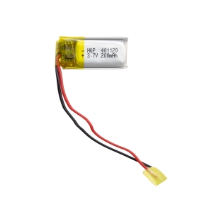 باتری لیتیوم پلیمر 3.7v ظرفیت 200mAh کد 401120 باتری لیتیوم پلیمر 3.7v ظرفیت 200mAh کد 401120