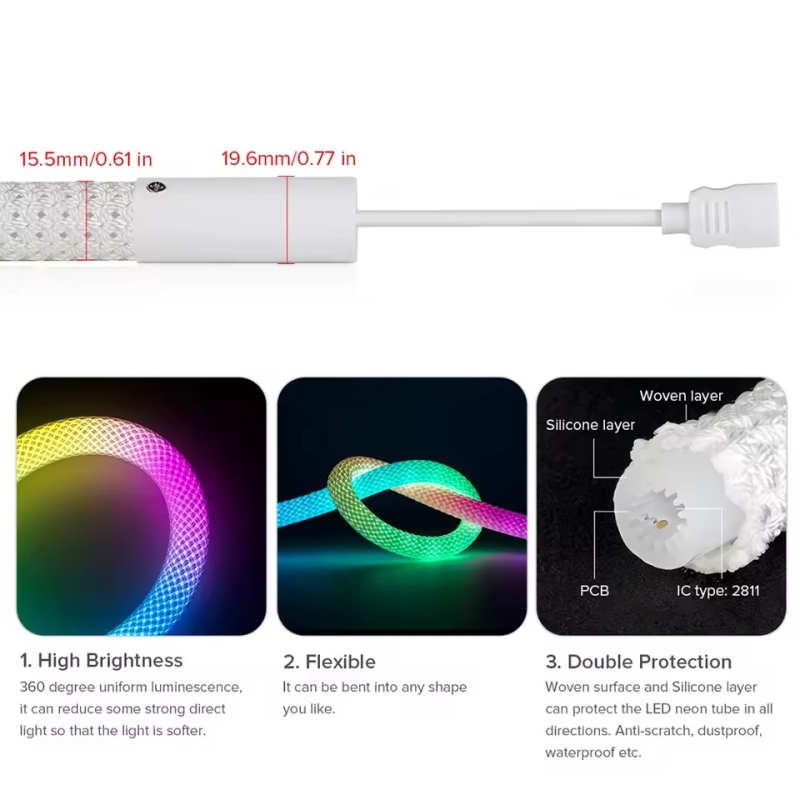 ریسه LED کنفی RGB پنج متری