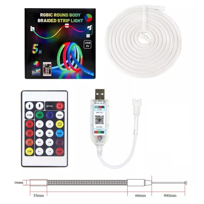 ریسه LED کنفی RGB پنج متری