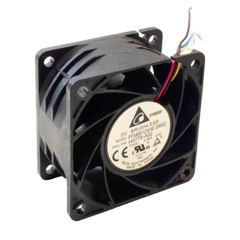 جت فن 12V-3.3A سایز 6X6X3.8cm مدل PFM0612XHE-SM02 مارک DELTA