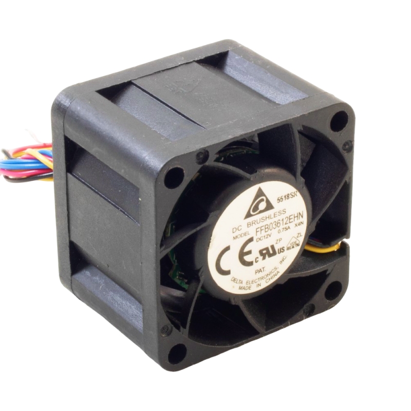 جت فن 12V-0.75A سایز 3.6X3.6X2.8cm چهار سیمه مدل FFB03612EHN مارک DELTA
