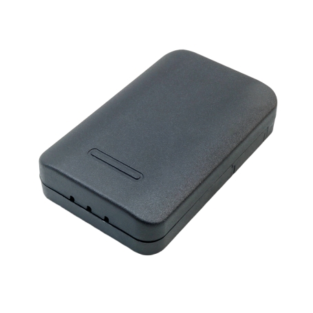 جعبه برد پلاستیکی مشکی دارای شیار کشویی سایز 90x56.5x21mm