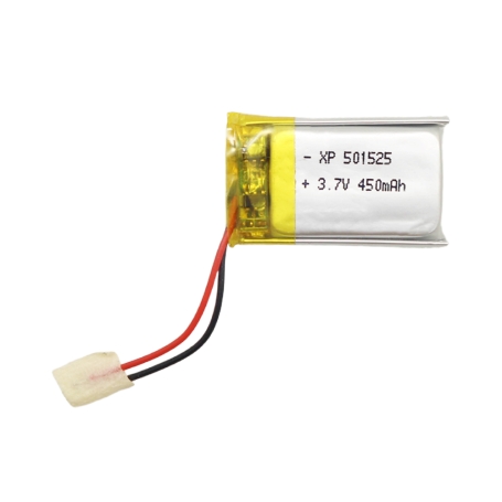 باتری لیتیوم پلیمر 3.7v ظرفیت 450mAh کد 501525