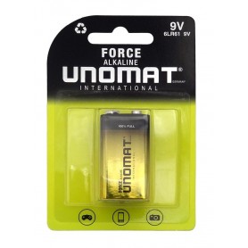 باتری کتابی 9 ولت آلکالاین مدل Force مارک Unomat
