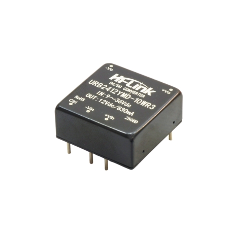 مبدل کاهنده روبردی ایزوله 24V به 12V توان 10W مدل URB2412YMD-10WR3 مارک Hi-Link