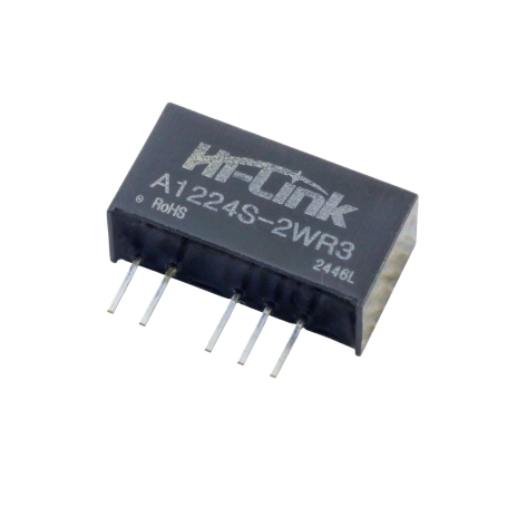 مبدل افزاینده روبردی ایزوله 12V به 24V متقارن توان 2W مدل A1224S-2WR3 مارک Hi-Link