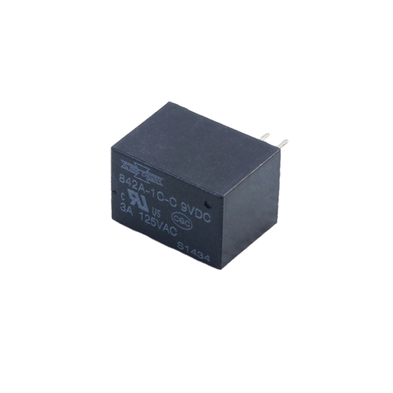 رله 9V مینیاتوری 5 پایه بوبین کنار تایوانی مارک SONG CHUAN کد 842A-1C-C