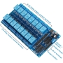 ماژول رله 5 ولت 16 کاناله ایزوله دارای اپتوکوپلر