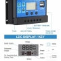 کنترلر دیجیتال شارژ خورشیدی 24-12 ولت 30 آمپر دارای LCD مدل Solar-Pro