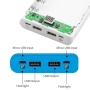 کیس پاوربانک 20000mAh دو خروجی USB به همراه نمایشگر و برد 8 باتری مدل C18