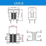 ترانس لاین فیلتر EMI کوچک 1 آمپر مدل 1:1-UU9.5-10mH