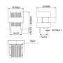 ترانس لاین فیلتر EMI بزرگ 2 آمپر مدل 1:1-UU10.5-10mH