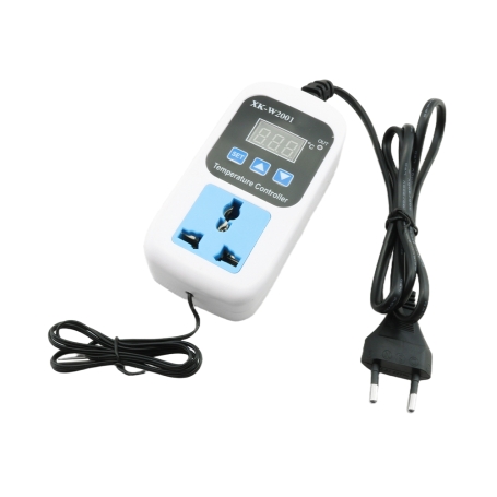 ترموستات دیجیتال دارای پریز یونیورسال با نمایشگر دیجیتال مدل XK-W2001