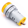 ولتمتر و آمپرمتر چراغ سیگنالی AC500V-100A زرد گرد مدل AD16-22