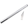 کاتر قلمی بدنه فلزی نقره ای طول 14cm