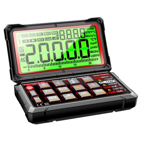 مولتی متر دیجیتالی ANENG تاشو کتابی T-RMS با صفحه نمایش بزرگ مدل 623