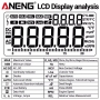 مولتی متر دیجیتالی ANENG تاشو کتابی T-RMS با صفحه نمایش بزرگ مدل 623