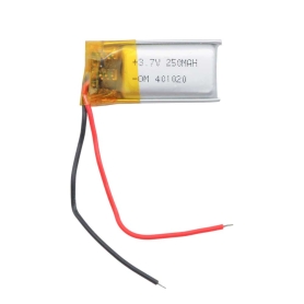 باتری لیتیوم پلیمر 3.7v ظرفیت 250mAh کد 401020