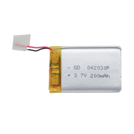 باتری لیتیوم پلیمر 3.7v ظرفیت 200mAh کد 042030