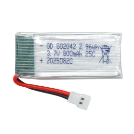 باتری لیتیوم پلیمر 3.7v ظرفیت 800mAh تک سل 25c کد 802042