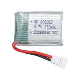باتری لیتیوم پلیمر 3.7v ظرفیت 220mAh تک سل 20c کد 802025