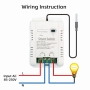 سوئیچ هوشمند TUYA با قابلیت پایش دما-اندازه گیری مصرف برق و تایمر دارای ارتباط WiFi