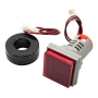 ولتمتر، آمپرمتر و فرکانس متر چراغ سیگنالی AC380V-100A-99Hz قرمز مربعی مدل AD16-22VAHZS